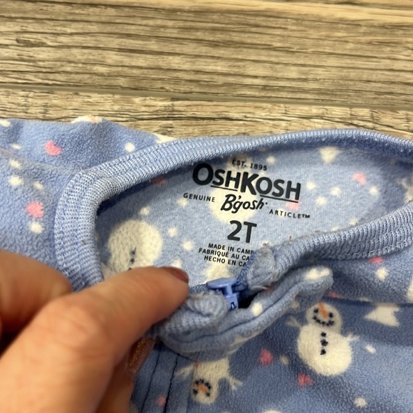 🦋5/10 Fleece Snowman Sleeper - Picture 3 of 4